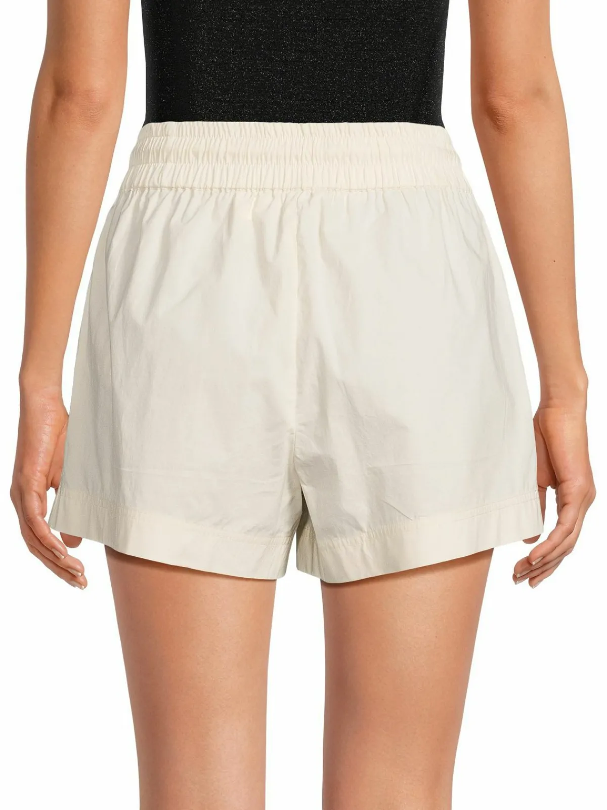 Women Frame High Rise Drawstring Lounge Shorts