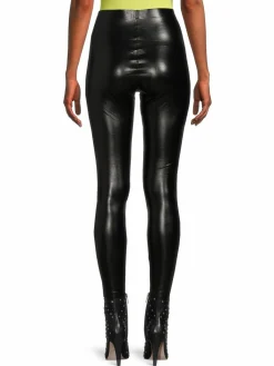 Women Hue High Rise Faux Leather Leggings