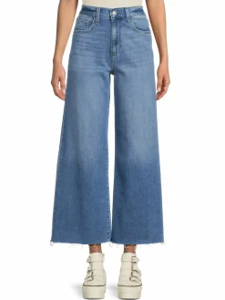 Women Joe's Jeans High Rise Raw Edge Cropped Wide Leg Jeans