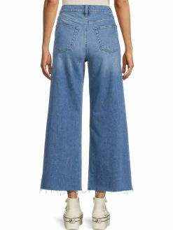 Women Joe's Jeans High Rise Raw Edge Cropped Wide Leg Jeans