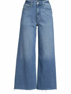 Women Joe's Jeans High Rise Raw Edge Cropped Wide Leg Jeans