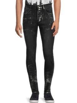 Purple Brand Jeans|High Rise Slim Fit Jeans Black