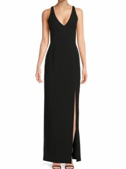 Women Calvin Klein High Slit Column Gown