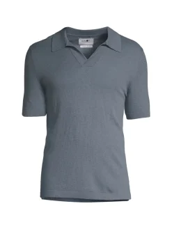 NN07 Linen|High Summer Ryan 6311 Polo Shirt Dust Blue