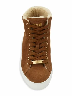 Cavalli Class by Roberto Cavalli High Top Faux Fur & Suede Sneakers