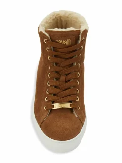 Cavalli Class by Roberto Cavalli High Top Faux Fur & Suede Sneakers