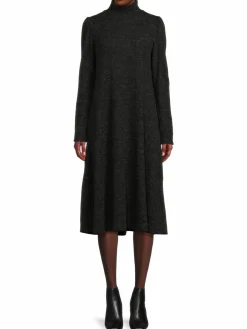 Women Renee C. Highneck A-Line Midi Sweater Dress