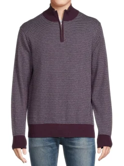Bonobos Cashmere|Highneck Cashmere Blend Sweater Burgundy