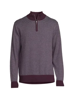 Bonobos Cashmere|Highneck Cashmere Blend Sweater Burgundy