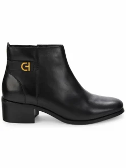 Cole Haan Holis Block Heel Leather Booties