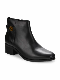 Cole Haan Holis Block Heel Leather Booties