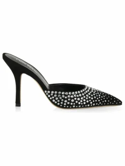 Paris Texas Holly Huda Suede Embellished Mules