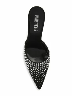 Paris Texas Holly Huda Suede Embellished Mules