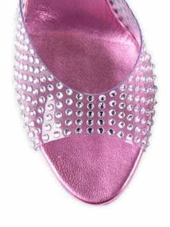Paris Texas Holly Penelope Metallic Leather Embellished Mules