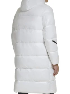 Guess Coats & Jackets|Hooded Longline Puffer Jacket