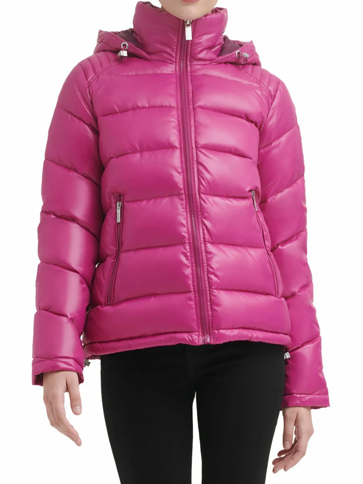 Women Guess Hooded Puffer Jacket