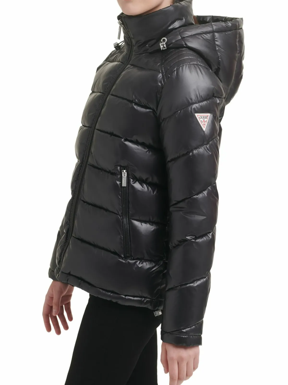 Women Guess Hooded Puffer Jacket