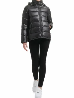 Women Guess Hooded Puffer Jacket
