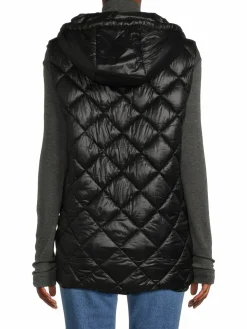 Women Andrew Marc Sport Hooded Quilted Vest