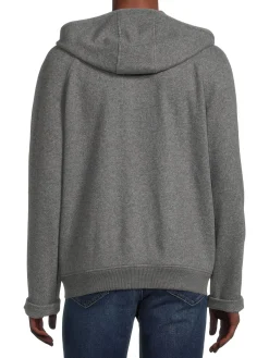 Giorgio Armani Cashmere|Hooded Virgin Wool Blend Bomber Jacket Solid Dark