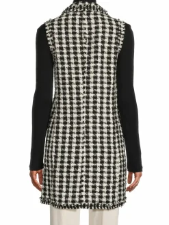 Women Adrianna Papell Houndstooth Tunic Vest