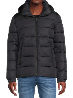 Save the Duck Coats & Jackets|Hugo Hooded Puffer Jacket Black