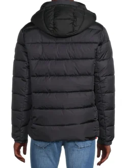 Save the Duck Coats & Jackets|Hugo Hooded Puffer Jacket Black