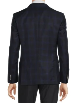 BOSS Blazers & Sportcoats|Hutson Slim Fit Virgin Wool Sportcoat Navy
