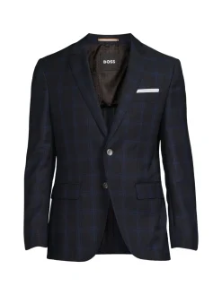 BOSS Blazers & Sportcoats|Hutson Slim Fit Virgin Wool Sportcoat Navy