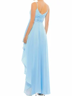 Women Mac Duggal Ieena Pleated Asymmetric Gown