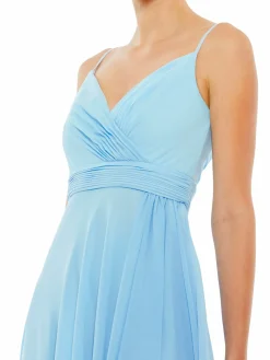 Women Mac Duggal Ieena Pleated Asymmetric Gown