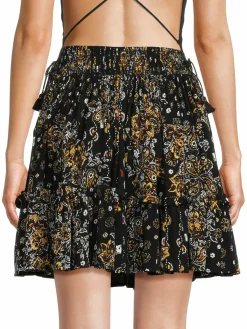 Women Poupette St Barth Irma Print Mini Tiered Skirt
