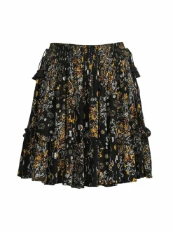 Women Poupette St Barth Irma Print Mini Tiered Skirt