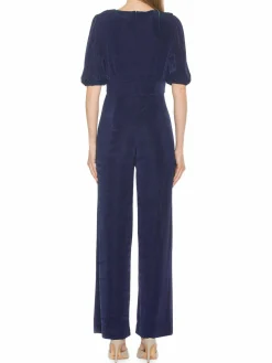 Women Alexia Admor Ivy Puff Sleeve Wide Leg Jumpsuit