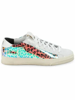 P448 Jack Leopard Print Low Top Sneakers