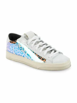 P448 Jack Leopard Print Low Top Sneakers