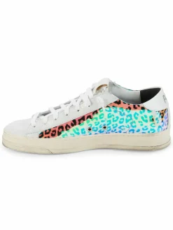 P448 Jack Leopard Print Low Top Sneakers