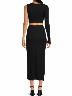 Women Area Stars Jacqui Solid Midi Slit Skirt