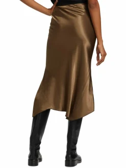Women Rails Jada Asymmetric Satin Midi Skirt