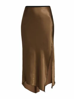 Women Rails Jada Asymmetric Satin Midi Skirt