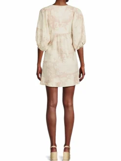 Women Joie Jade Print Linen Mini Dress