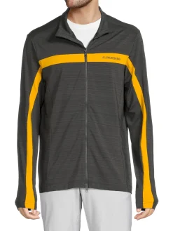 J.Lindeberg Activewear|Jarvis Mid Layer Track Jacket Volcanic Grey