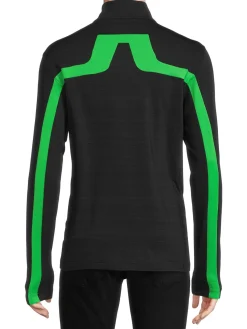 J.Lindeberg Activewear|Jarvis Stripe Zip Up Jacket Black