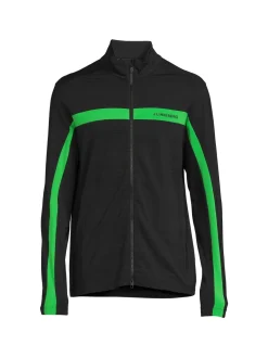 J.Lindeberg Activewear|Jarvis Stripe Zip Up Jacket Black