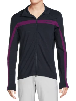 J.Lindeberg Activewear|Jarvis Striped Track Jacket Navy