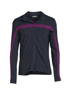 J.Lindeberg Activewear|Jarvis Striped Track Jacket Navy