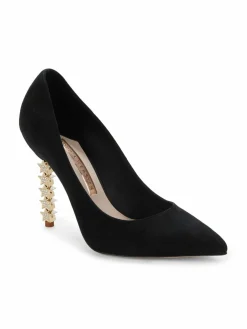 Sophia Webster Jasmine Suede Crystal Heel Pumps