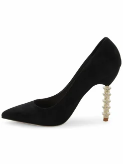 Sophia Webster Jasmine Suede Crystal Heel Pumps