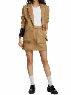 Women Cinq à Sept Jaycie Boucle Knit Miniskirt