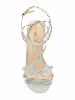 Bebe Jazzlyn Metallic Stiletto Sandals